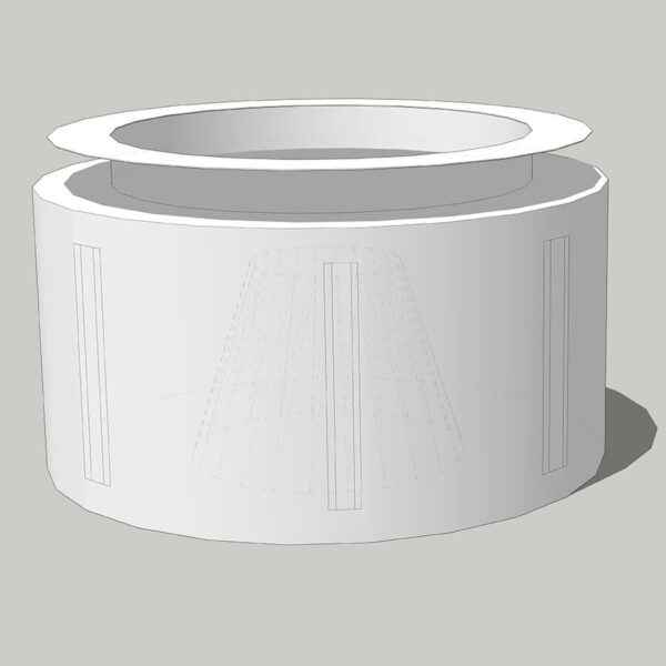 imagem 3D da bolsa para centrífuga com reforço lateral