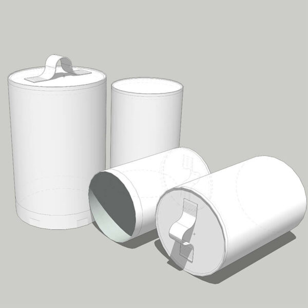 Projeto 3D de alguns modelos dos sacos coletores de pó