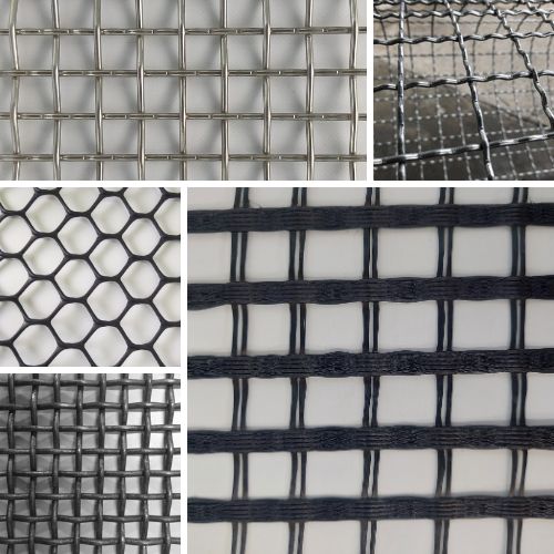 imagem com vários tipos de telas utilizada para proteção contra queda de rolete